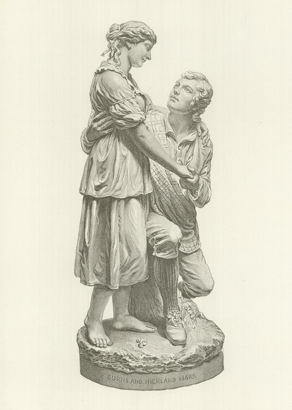 Robert Burns og Highland Mary (gravering) av American School