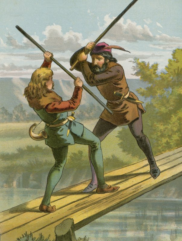 Robin Hoods kamp med Little John av American School
