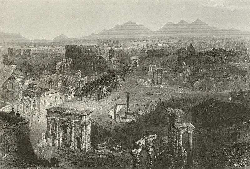 Ruinene av det gamle Roma av American School
