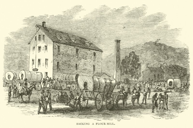 Plyndrer en melmølle, juli 1864 av American School