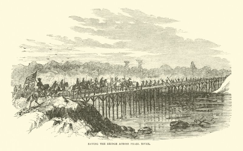 Redder broen over Pearl River, april 1863 av American School