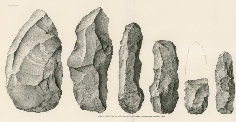 Serie av avslag fra South Mountain Rhyolite Quarry av American School