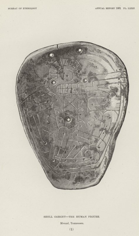 Shell Gorget - Menneskefiguren av American School
