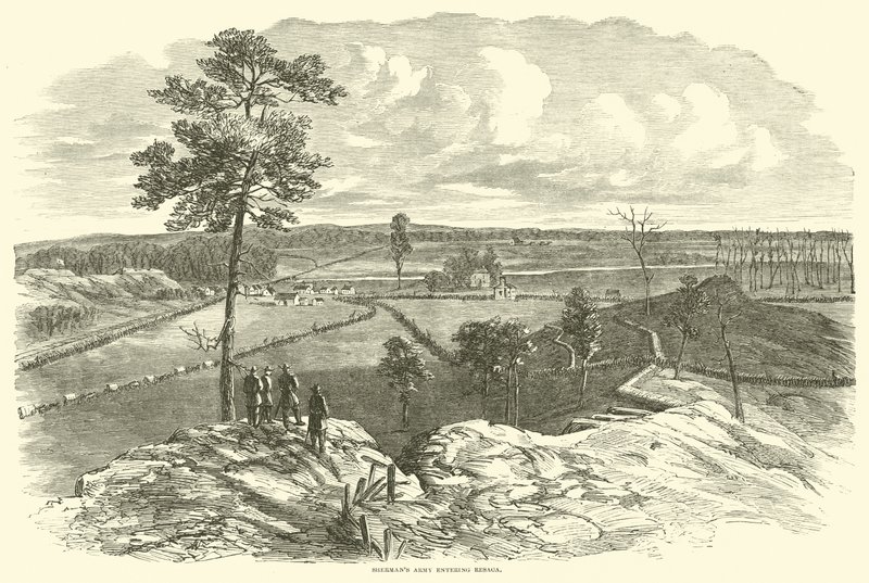 Shermans hær på vei inn i Resaca, mai 1864 av American School