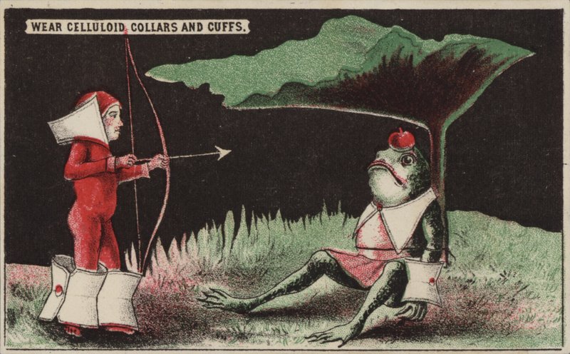 Å skyte et eple av et paddehode som William Tell av American School