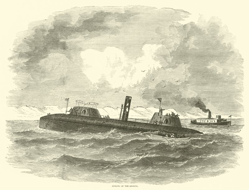 Senking av Keokuk, juli 1863 av American School
