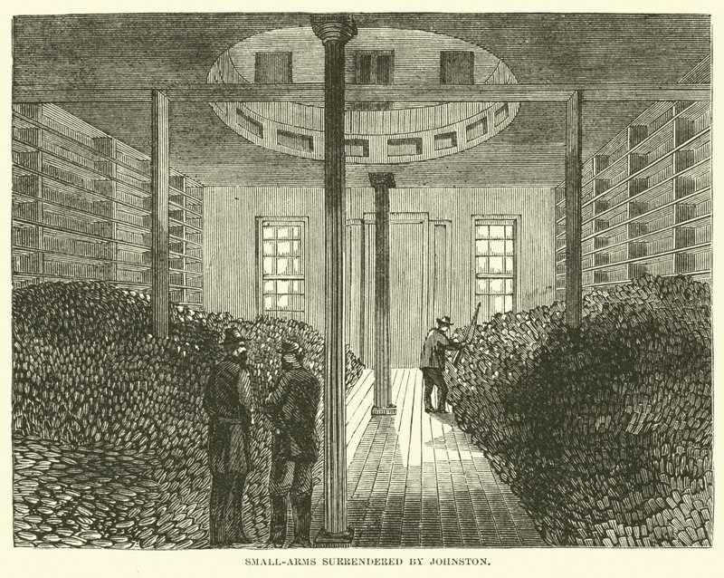 Håndvåpen overgitt av Johnston, april 1865 av American School