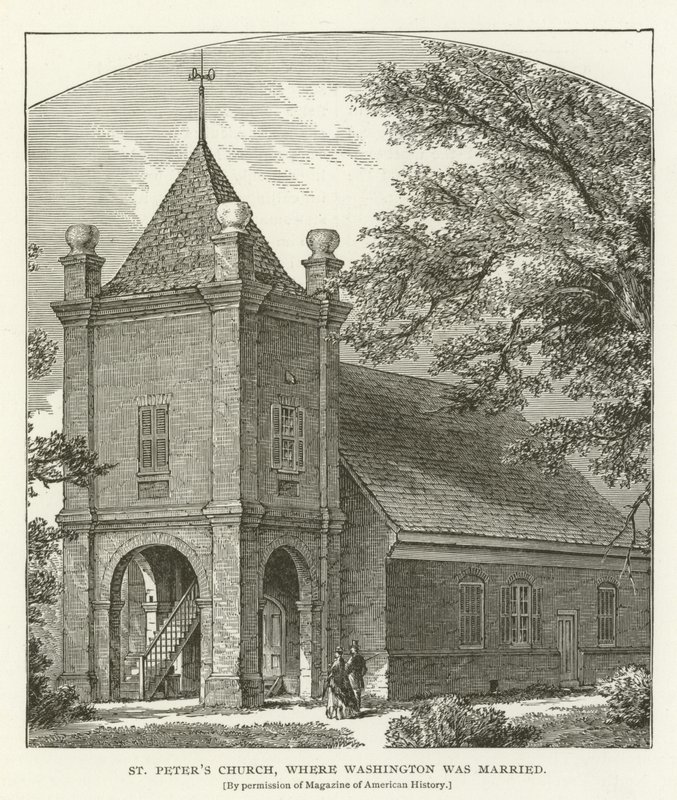 St Peters Church, hvor Washington ble gift av American School