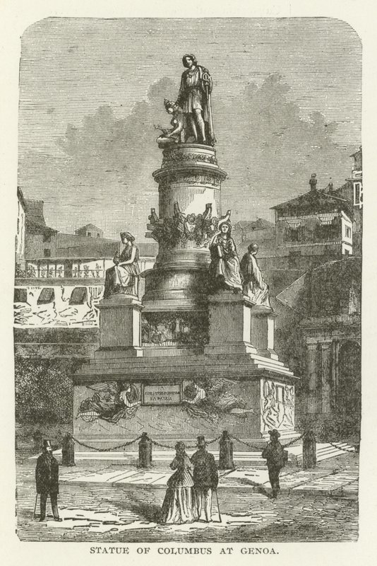 Statue av Columbus i Genova av American School