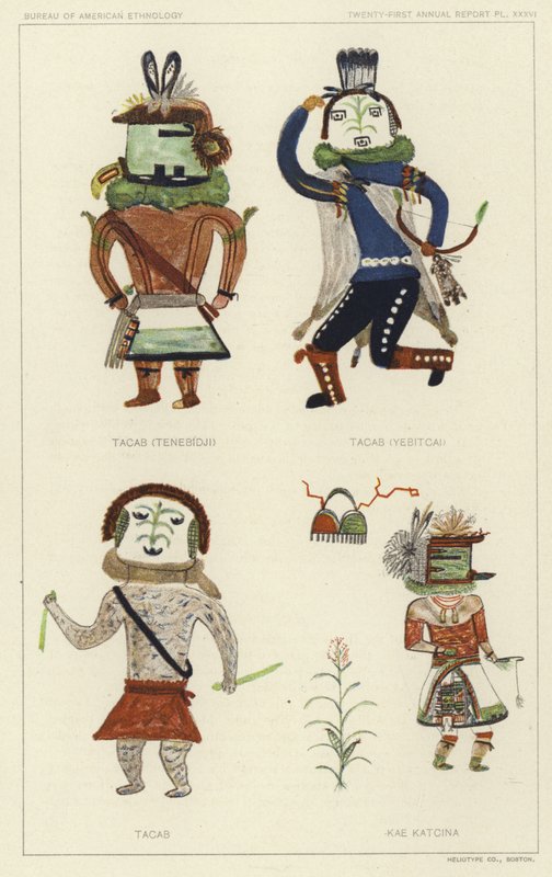 Tacab (Tenebidji), Tacas (Yebitcai), Tacab, Kae Katcina (litho farge) av American School