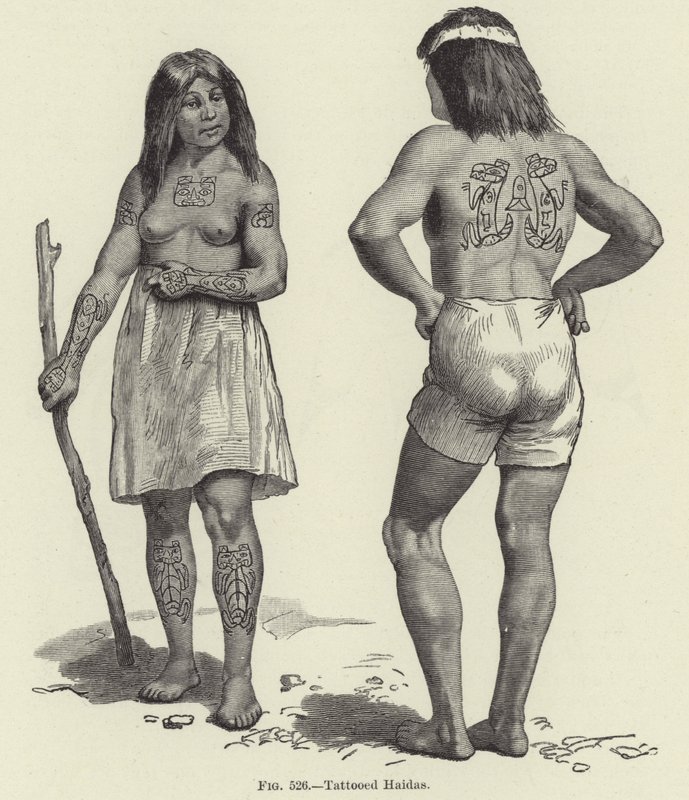 Tattooed Haidas av American School