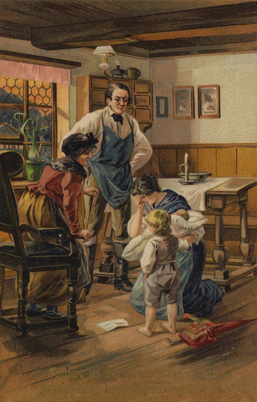 Herrens bønn, tilgi oss våre overtredelser (chromolitho) av American School