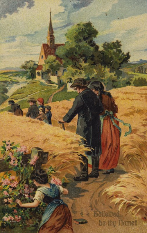 Herrens bønn, Helliget være ditt navn (chromolitho) av American School