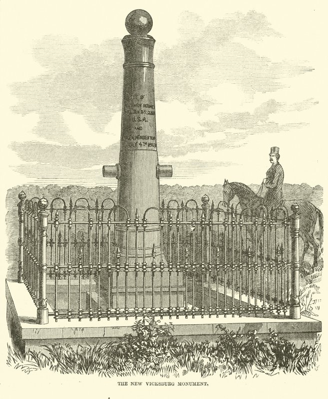 Det nye Vicksburg-monumentet, juli 1863 av American School