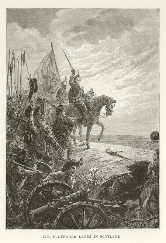The Pretender lander i Skottland av American School