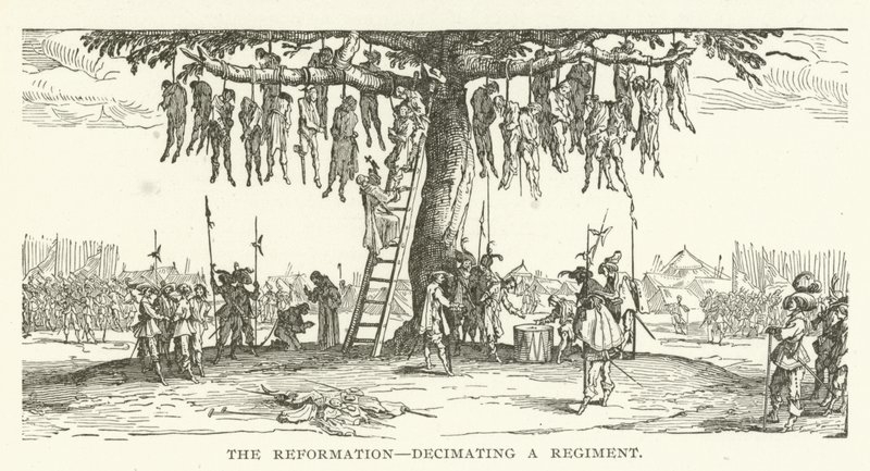 Reformasjonen, desimering av et regiment av American School
