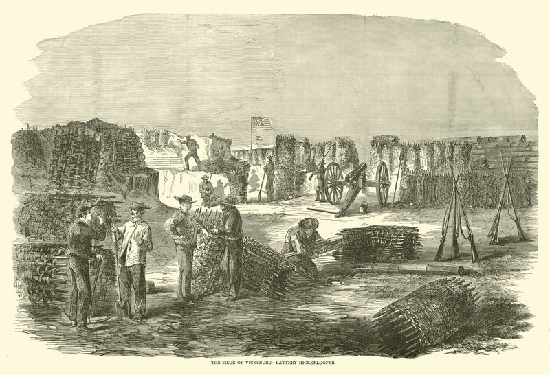 The Siege of Vicksburg, Battery Hickenlooper, juni 1863 av American School