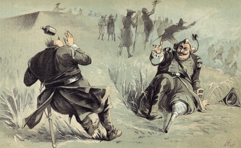 Den fantastiske kampen mellom general Risingh og Peter Stuyvesant før Fort Christina av American School