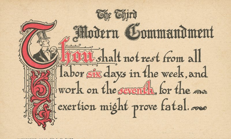 Det tredje moderne bud (fargelitografi) av American School