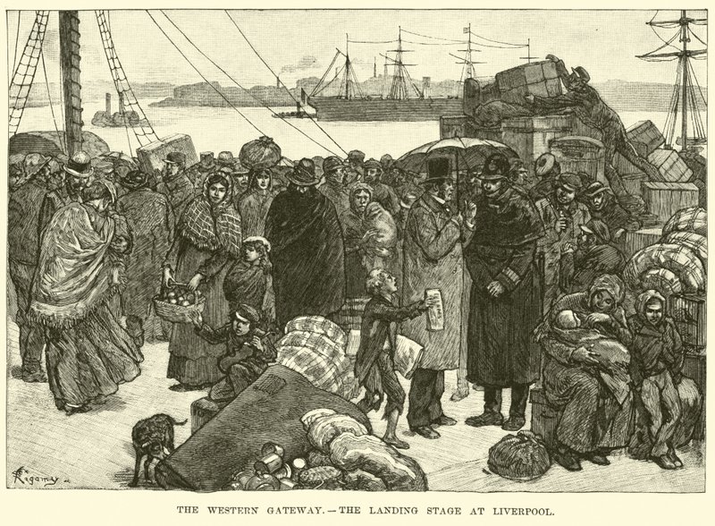 The Western Gateway, landingsstadiet i Liverpool av American School