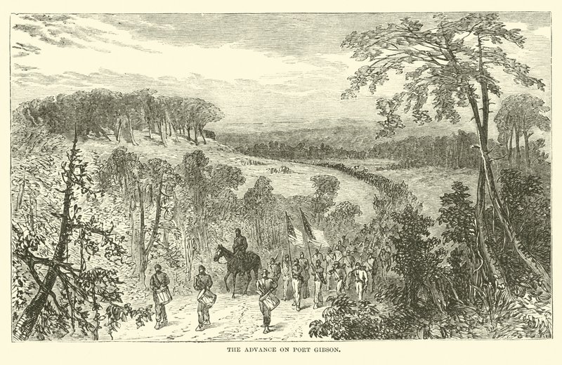 Fremrykningen på Port Gibson, april 1863 av American School