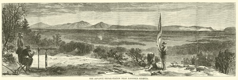 Forhåndssignalstasjonen nær Ringgold, Georgia, mai 1864 av American School