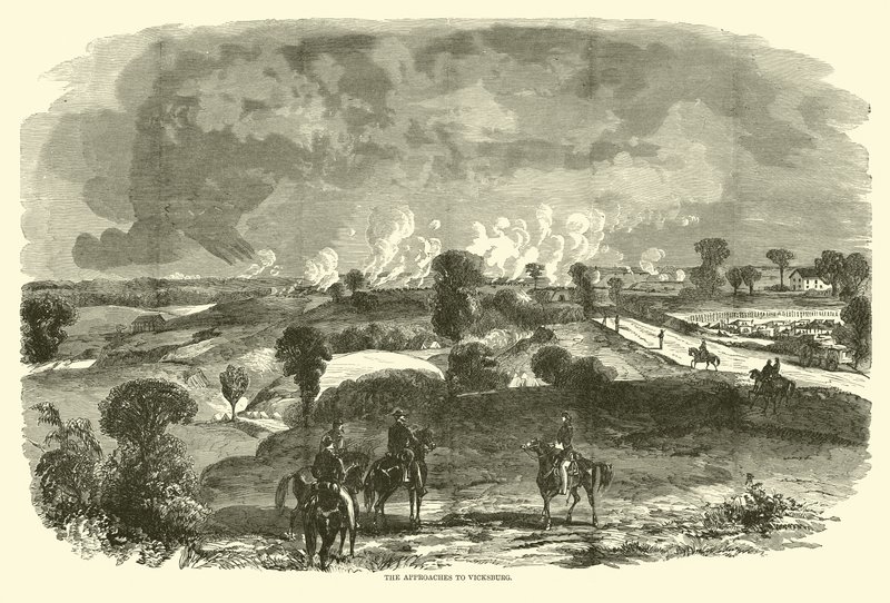 Tilnærmingene til Vicksburg, mai 1863 av American School
