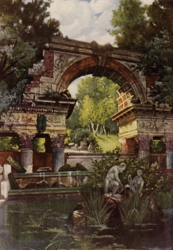 Hagene til Schonbrunn (farge litho) av American School