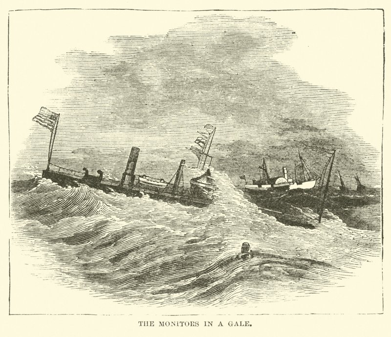 Monitorene i en kuling, desember 1864 av American School