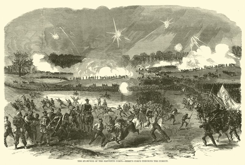 Stampen til det ellevte korps, Berrys korps sjekker forfølgelsen, mai 1863 av American School