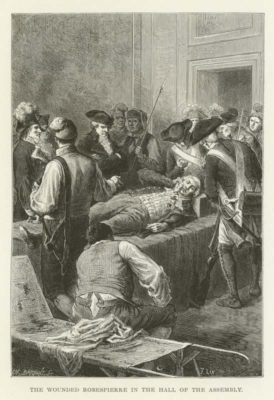 Den sårede Robespierre i forsamlingssalen av American School