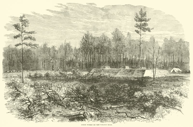 Union jobber på Weldon Road, august 1864 av American School