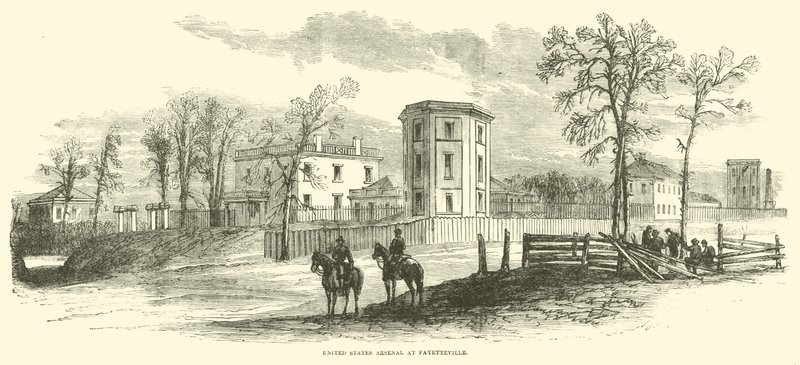 United States Arsenal i Fayetteville, mars 1865 av American School