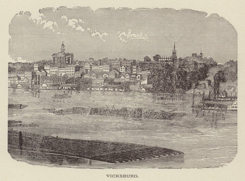 Vicksburg, Mississippi, USA (gravering) av American School