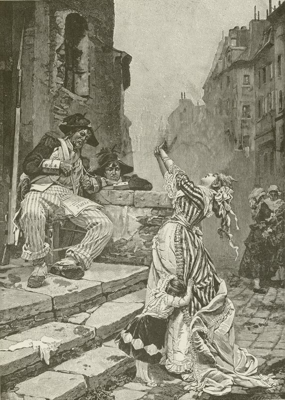 Ofre for den franske revolusjonen, malt av Paul Svedonesky av American School