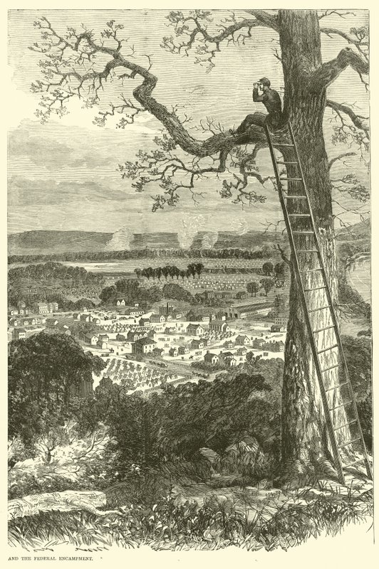 Utsikt over Chattanooga og det føderale leirstedet, november 1863 av American School