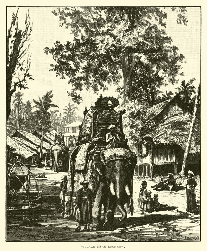 Landsby nær Lucknow av American School