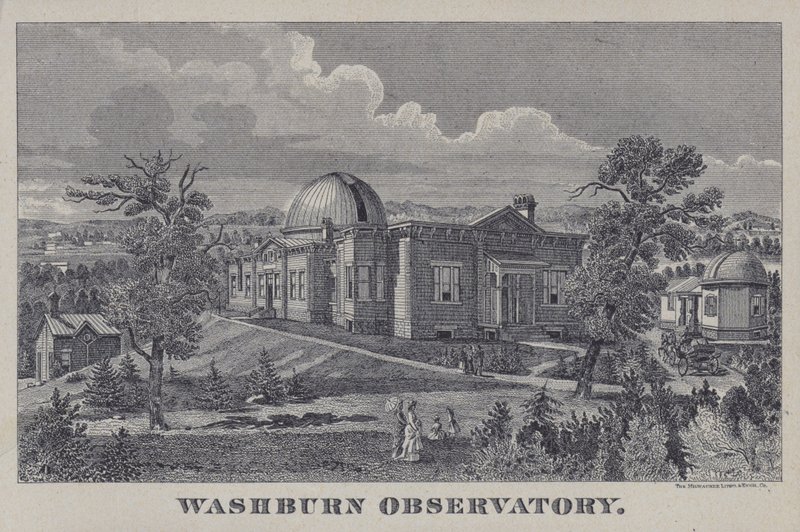 Washburn Observatory, Madison, Wisconsin, USA (litho) av American School