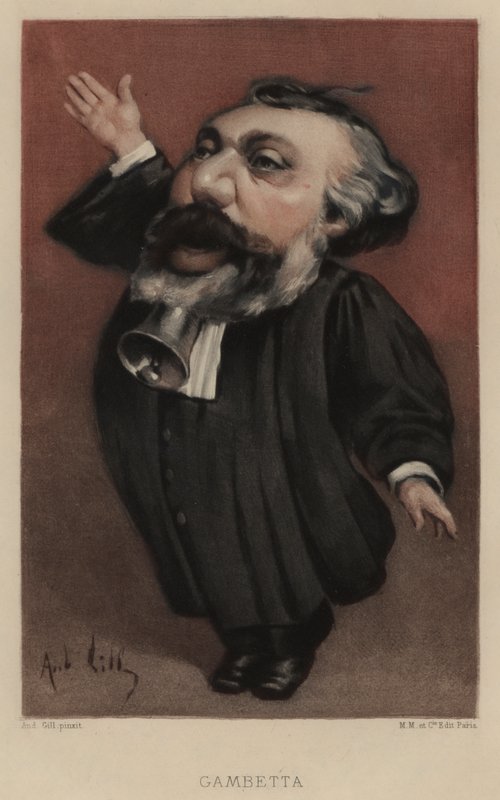 Leon Gambetta, fransk statsmann av Andre Gill