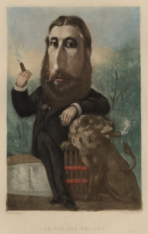 Leopold II, kongen av belgierne av Andre Gill