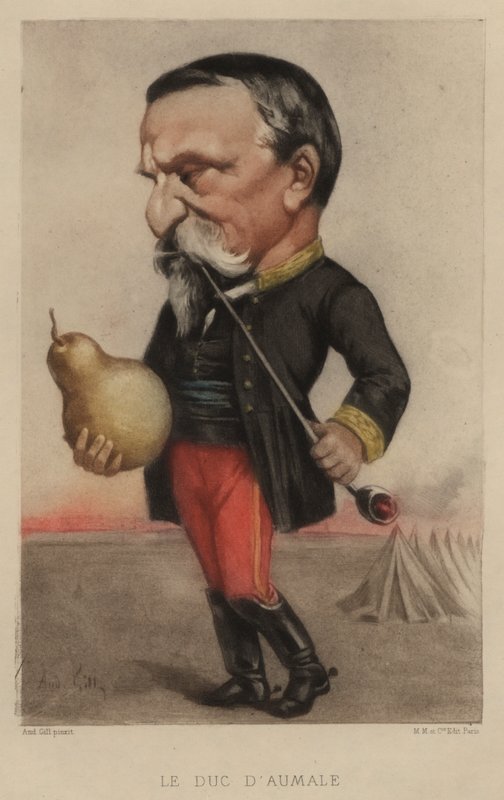 Henri dOrleans, hertug av Aumale, fransk general av Andre Gill