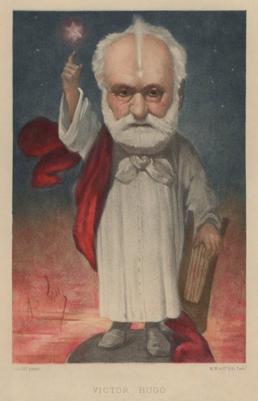Victor Hugo , fransk poet, romanforfatter og dramatiker av Andre Gill
