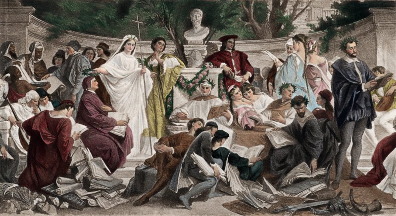 The Golden Age of Medici (fargefotogravyr) av Andreas Johann Jacob Müller