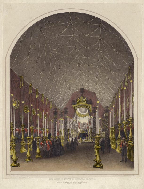Begravelse til The Duke of Wellington, The liggende i staten ved Chelsea Hospital av Andrew Maclure
