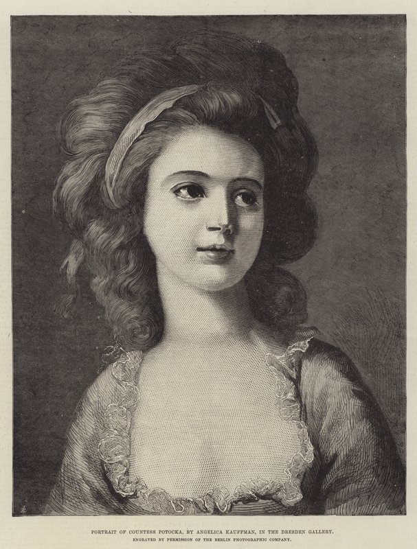 Portrett av grevinne Potocka, i Dresden-galleriet av Angelica Kauffmann