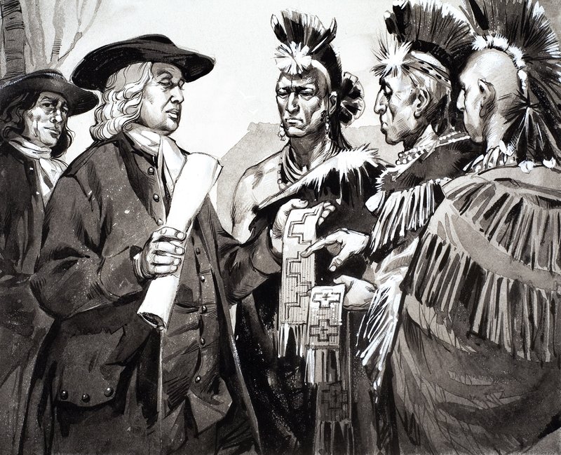 En nasjon delt, illustrasjon fra «The Making of America» av Angus McBride
