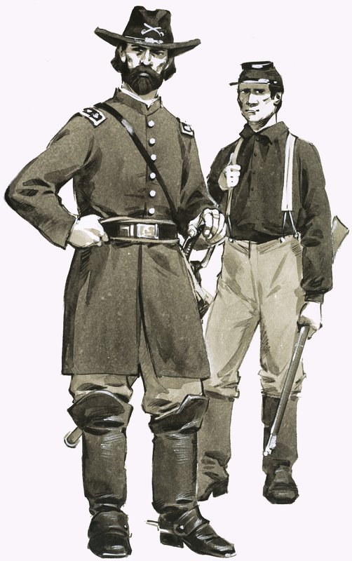 En amerikansk kavalerioffiser og soldat av Angus McBride