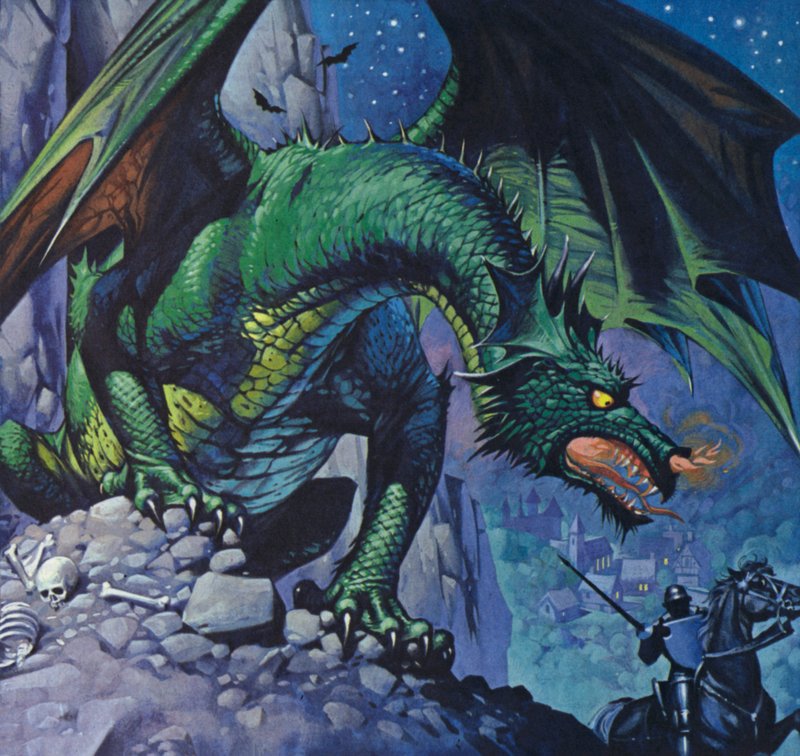 Drager (fargelitografi) av Angus McBride