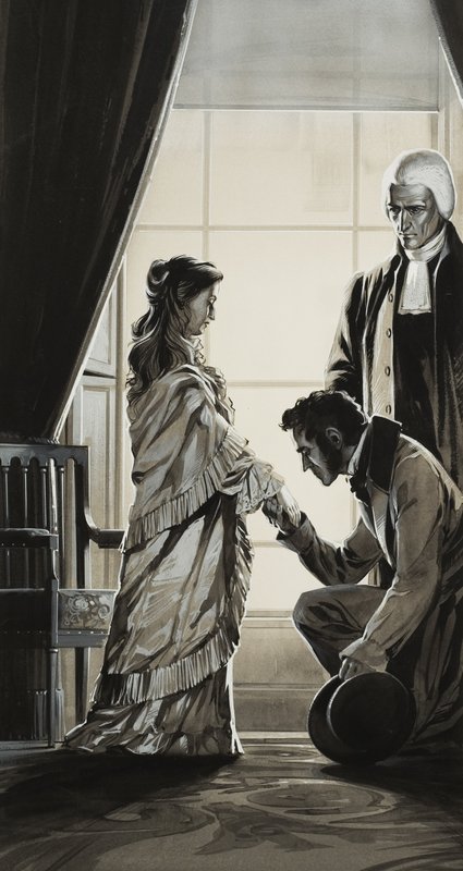 Hvordan nyheten kom frem: «Kongen er død» (gouache på papir) av Angus McBride