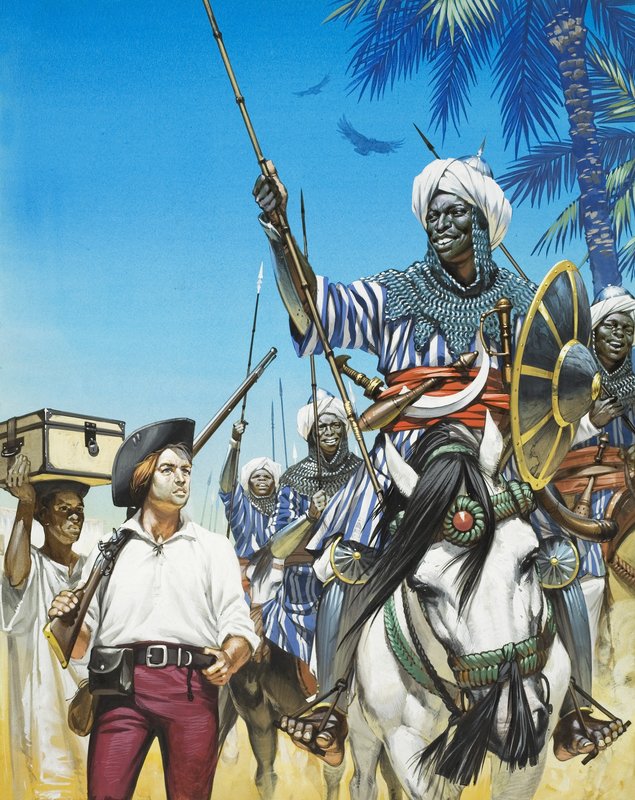 James Bruce (1730–94) Afrikansk oppdagelsesreisende (gouache på papir) av Angus McBride